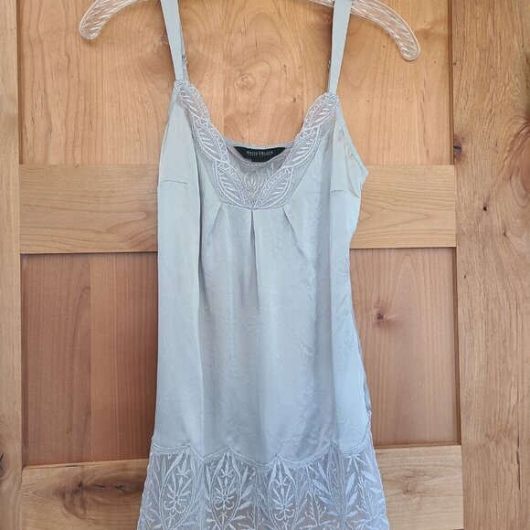 White House Black Market Tops - White House‎ Black Market XXS Y2K Silk Embroidered Fairycore Luxury Camisole Top